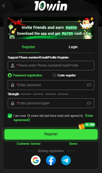 10win game register