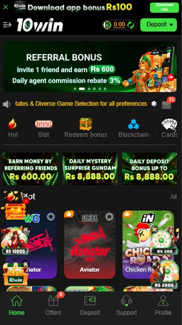 10win game interface
