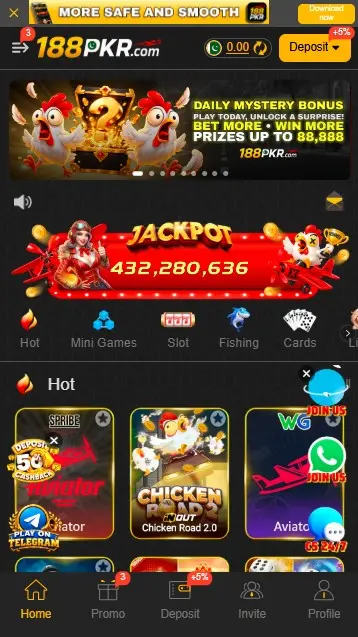 188PKR Game Interface

