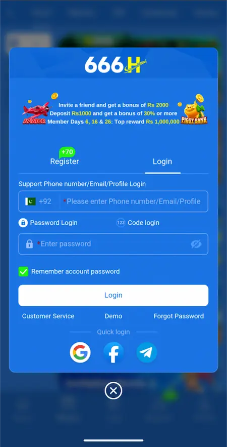 666H Game Login