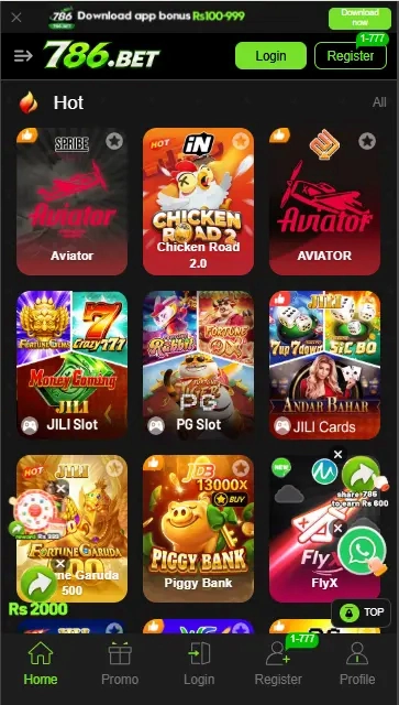 786Bet Game Interface