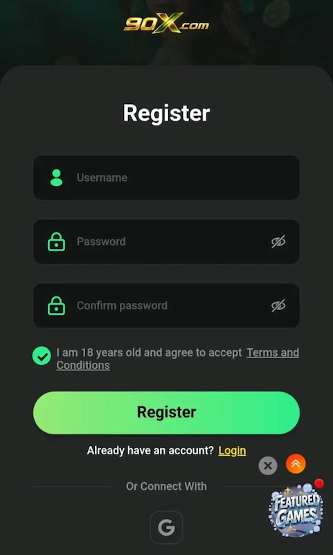 90X-Game Login 