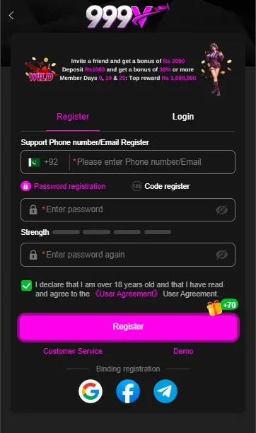 v999 game login