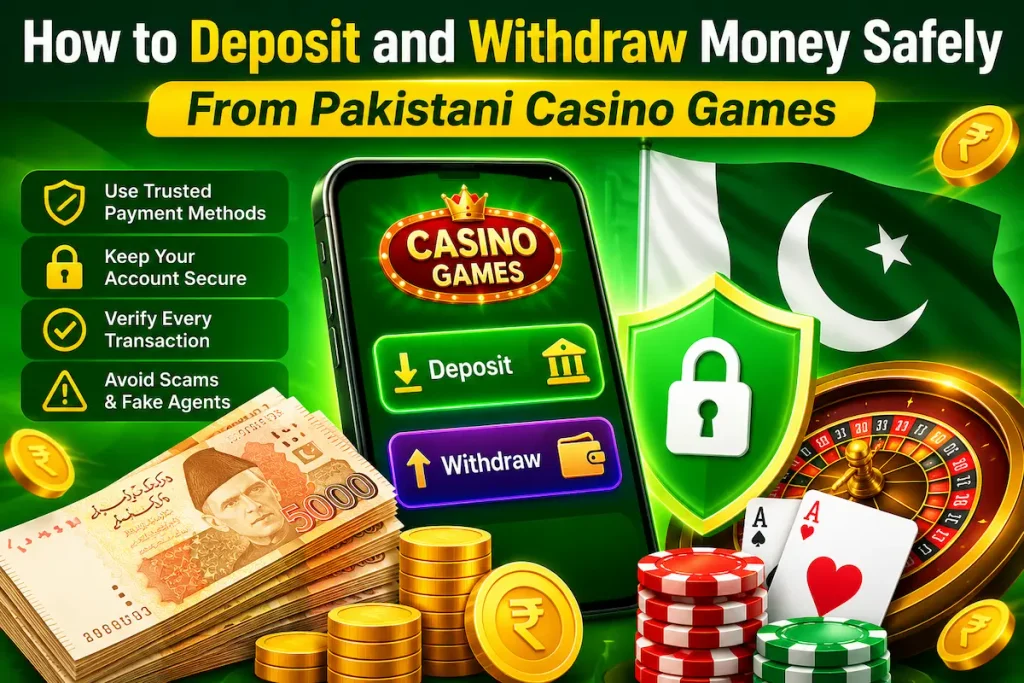 How to deposit and withdraw safely from casino games
