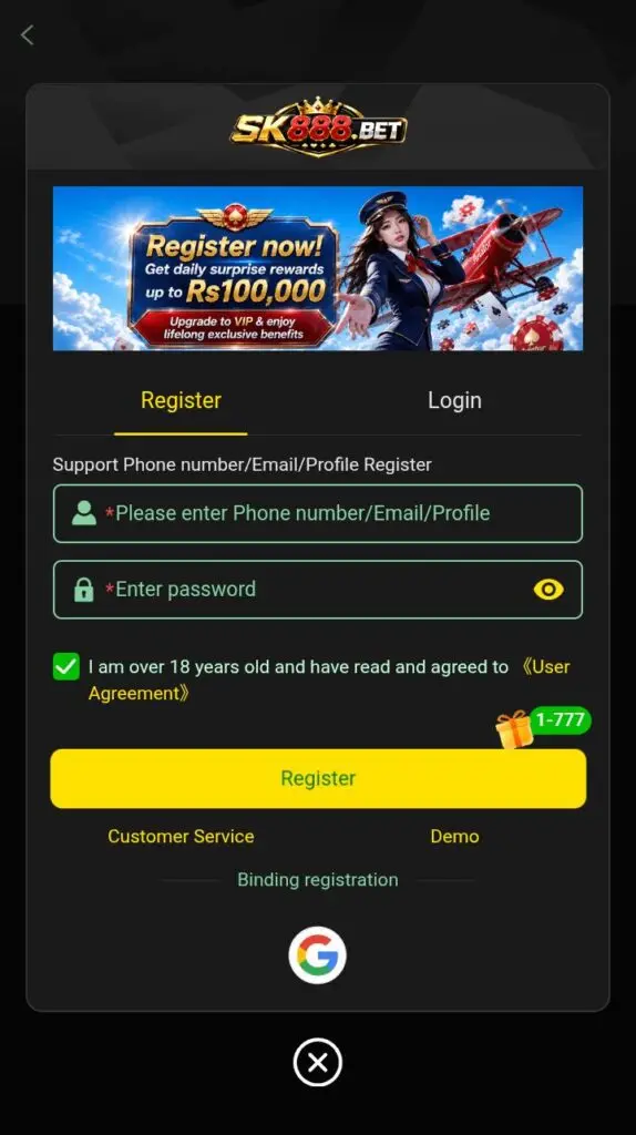 SK888 Game Download & Login