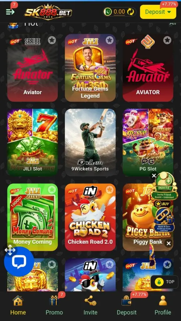 Sk888 game interface image